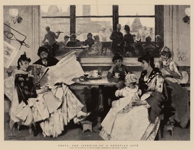 Festa, das Innere eines venezianischen Cafés von Samuel Melton Fisher